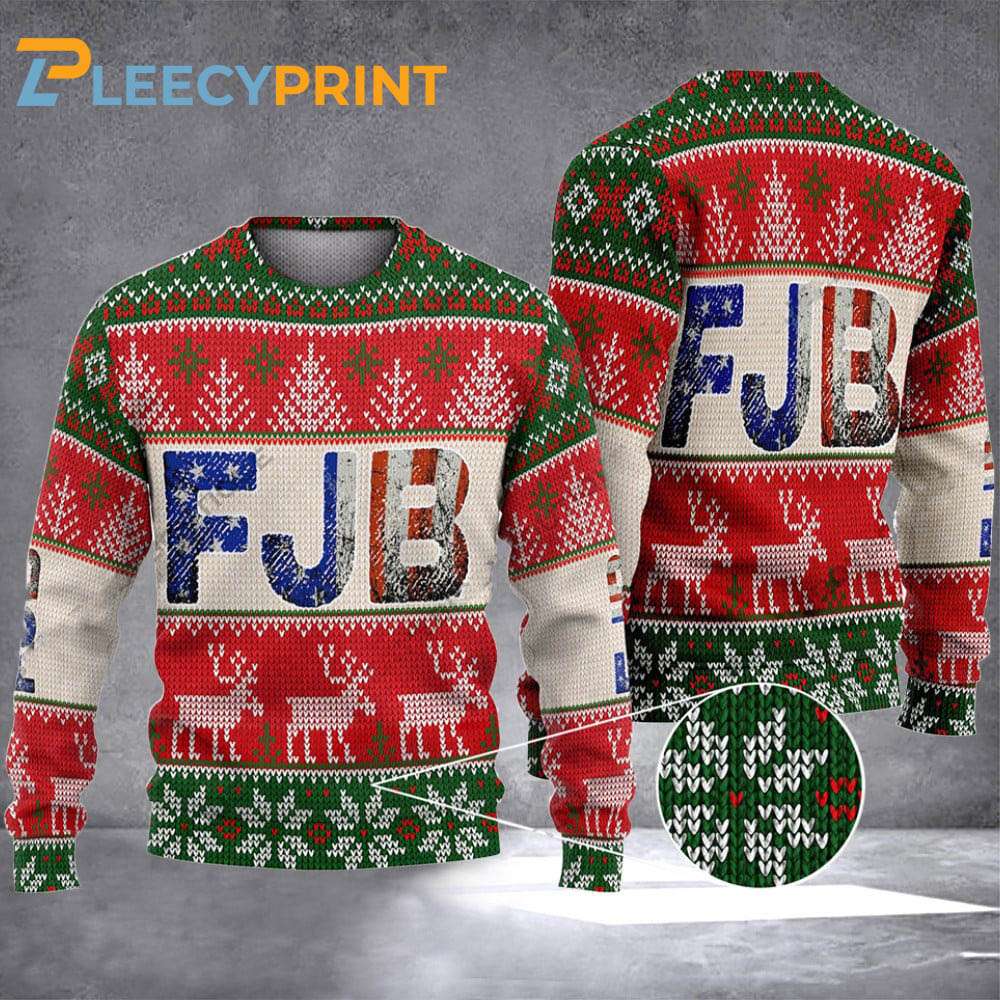 FJB Ugly Christmas Sweater Pro Trump LetÃ¢ÂÂs Go Brandon Sweater Clothing