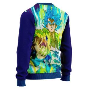 Gogeta Blue Aura Artwork DBZ Ugly Sweater Dragonball Z Christmas Sweater 2