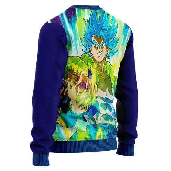 Gogeta Blue Aura Artwork DBZ Ugly Sweater – Dragonball Z Christmas Sweater