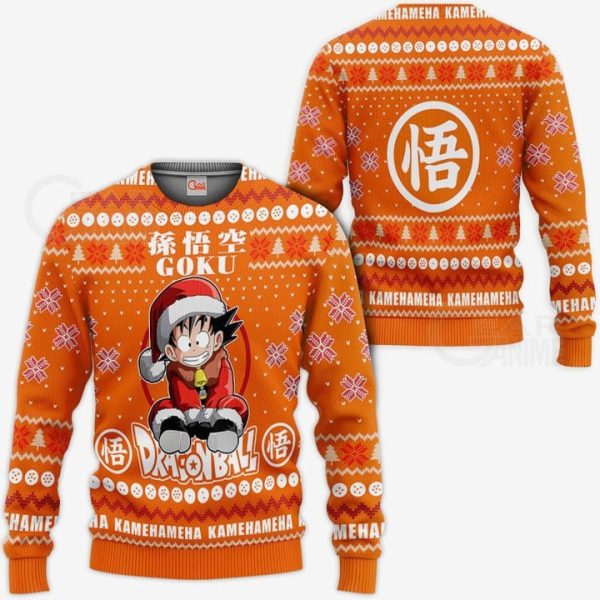 Goku Kid Ugly Christmas Sweater Dragon Ball Anime