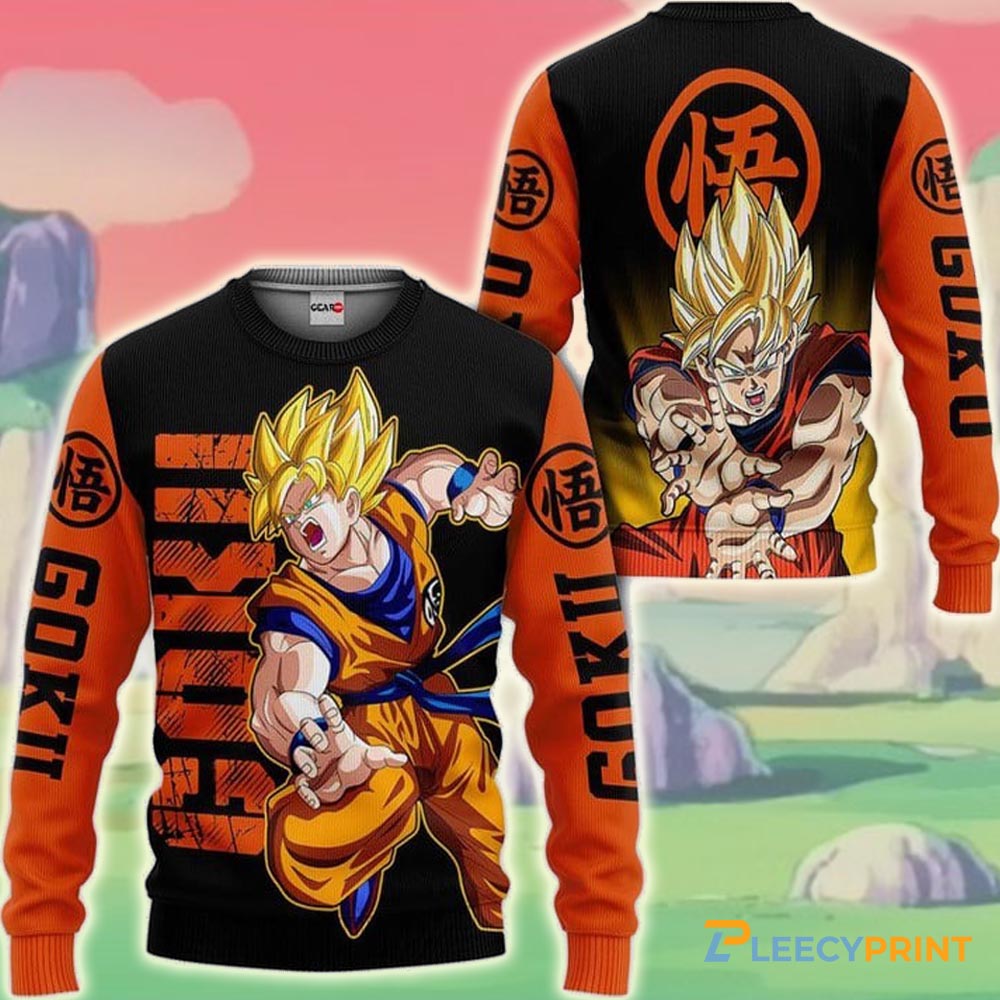 Goku Super Saiyan Ugly Christmas Sweater Dragon Ball
