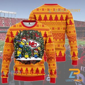 Kansas City Chiefs Minion NFL Ugly Sweater Chiefs Christmas Sweater 1