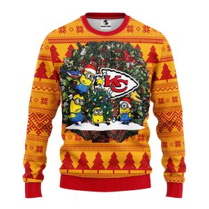 Kansas City Chiefs Minion NFL Ugly Sweater Chiefs Christmas Sweater 2