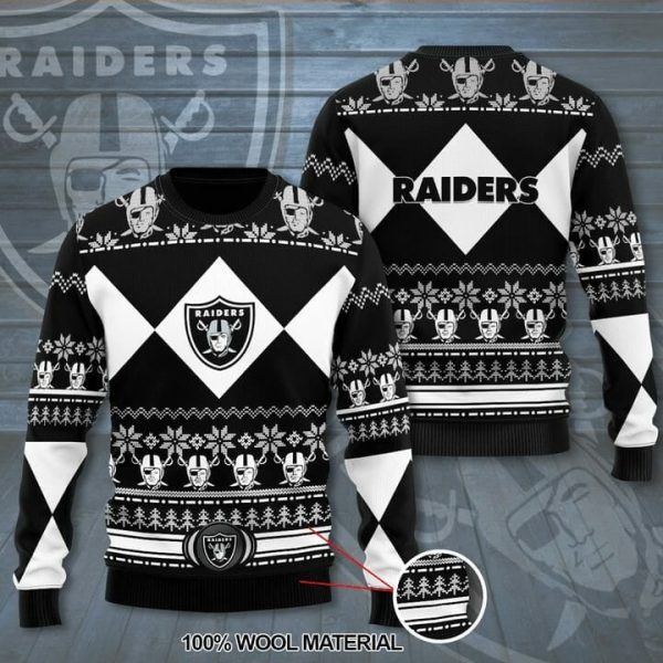 Las Vegas Raiders Black Christmas Sweater – Raiders Christmas Sweater
