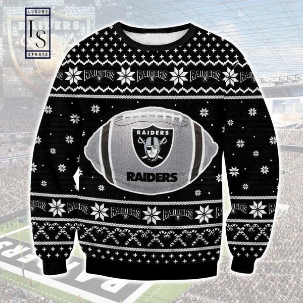 Las Vegas Raiders Football NFL Team Ugly Wool Sweater Christmas