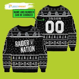 Las Vegas Raiders Nation Ugly Raiders Gift For Fan Ugly Sweater Christmas