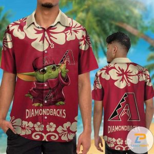 MLB Arizona Diamondbacks Baby Yoda Hawaiian Shirt 1 1