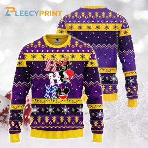 Minnesota Vikings HoHoHo Mickey Christmas Ugly Sweater 1
