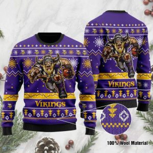 Minnesota Vikings Mascot Guys Ugly Sweater Gift For NFL Fans 2