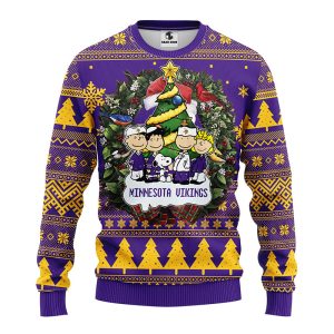 Minnesota Vikings Snoopy Dog Christmas Ugly Sweater 2