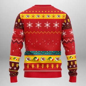 NFL Kansas City Chiefs Grinch Hand Christmas Ugly Sweater 3
