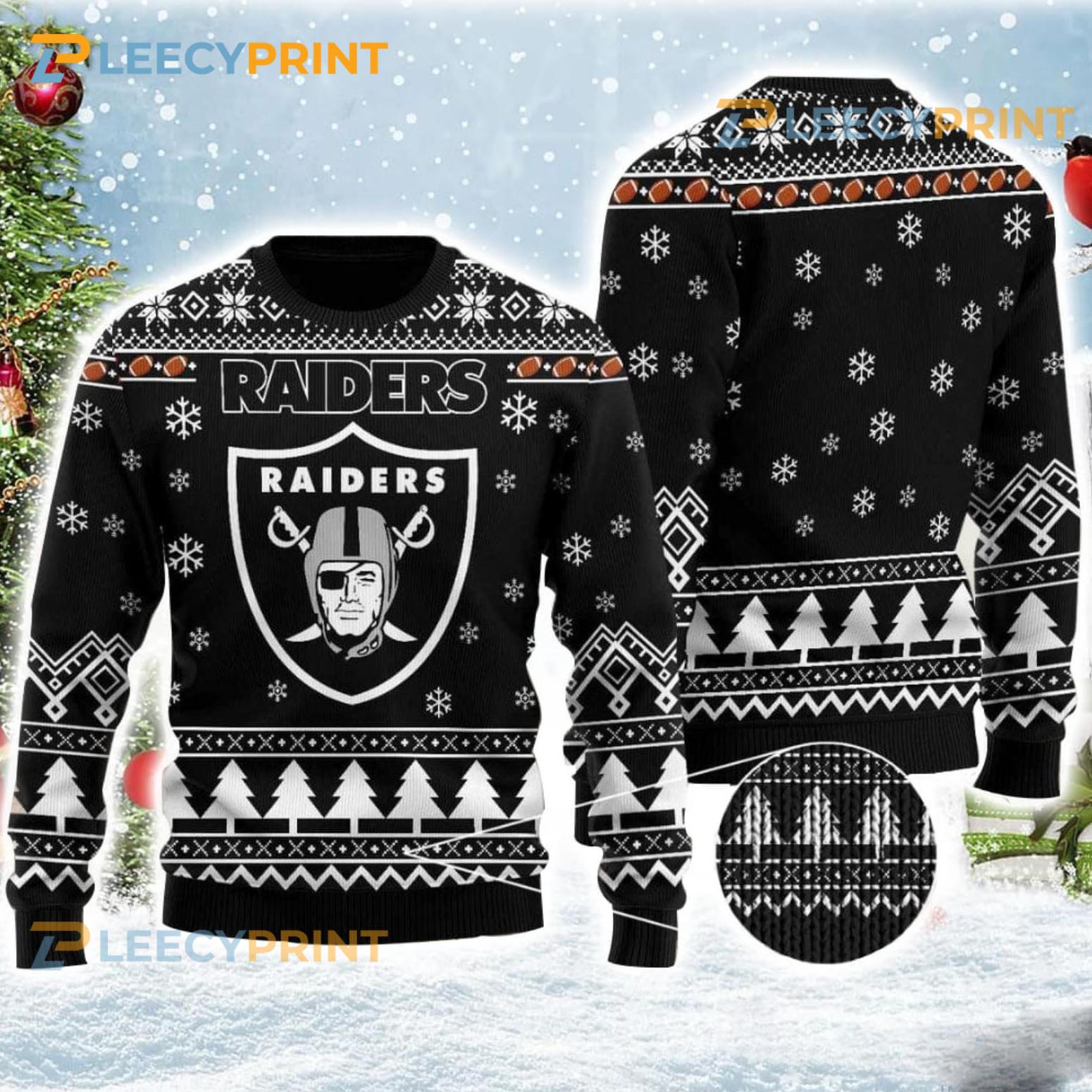 Raiders Ugly Sweater - Las Raiders Ugly Christmas Sweater
