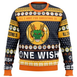Shenron Christmas Dragon Ball Z All I Want Ugly Christmas Sweater 1