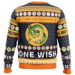 Shenron Christmas Dragon Ball Z All I Want Ugly Christmas Sweater 2