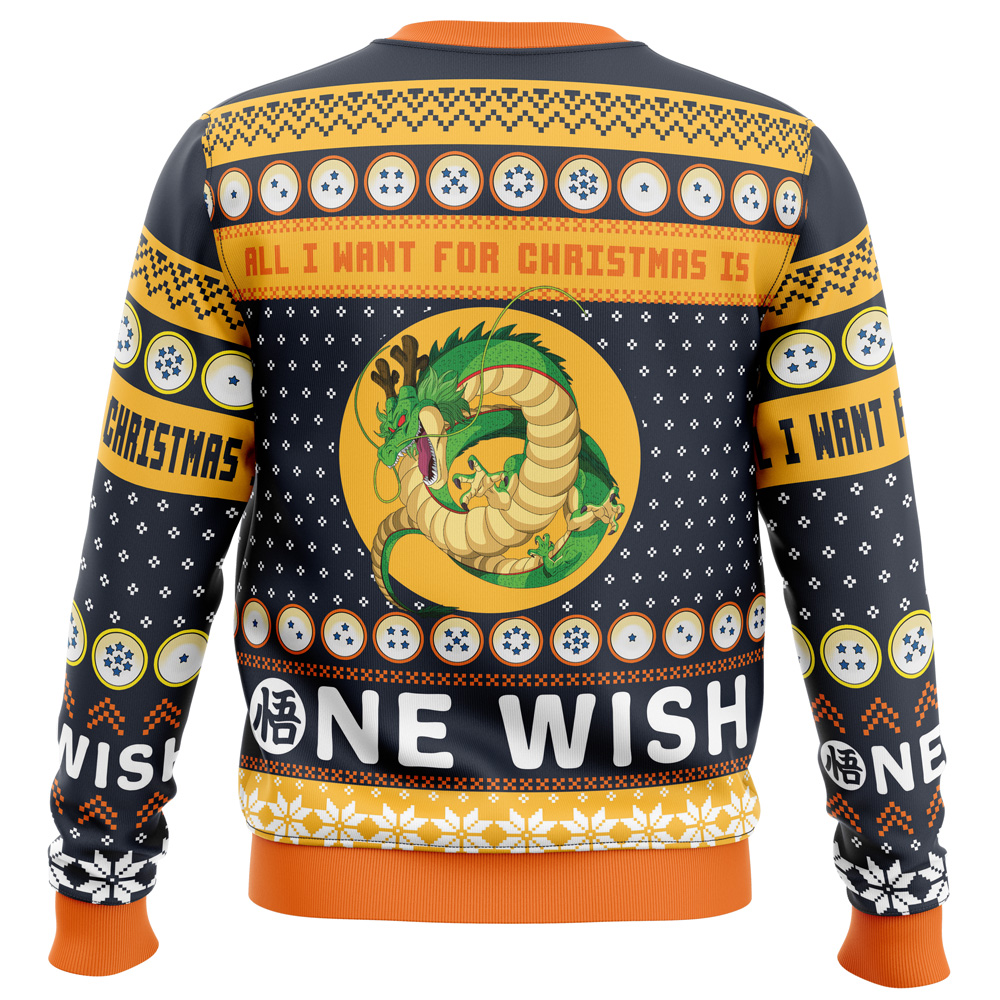 Shenron Christmas Dragon Ball Z All I Want Ugly Christmas Sweater