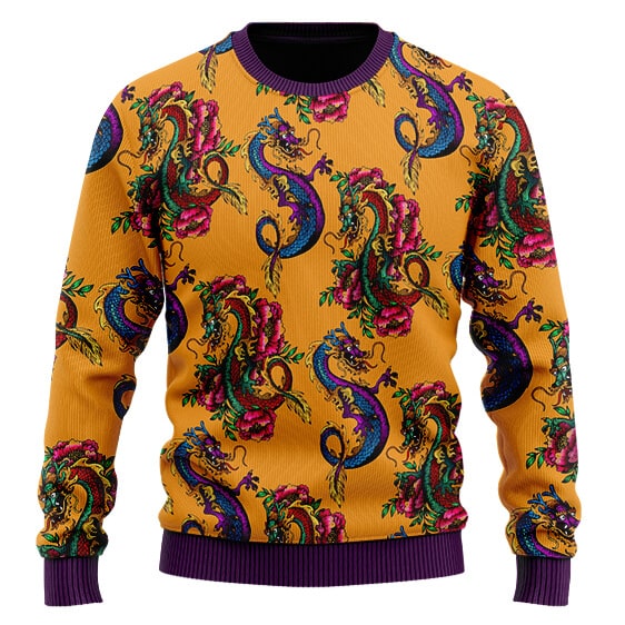 The Mighty Shenron Colorful Artwork DBZ Ugly Sweatshirt