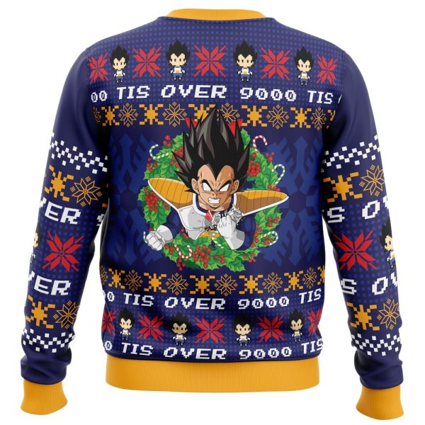 Vegeta Tis Over 9000 Dragon Ball Z Ugly Christmas Sweater