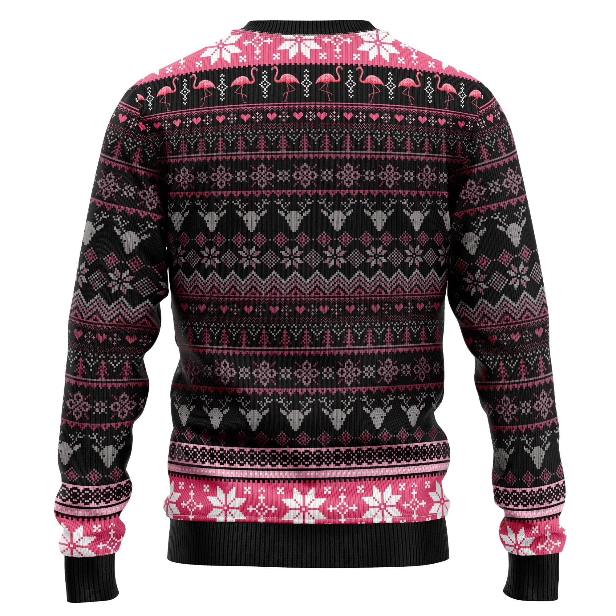 Flamingo Naughty List Sweater Christmas Unisex - Flamingo Holiday Sweater