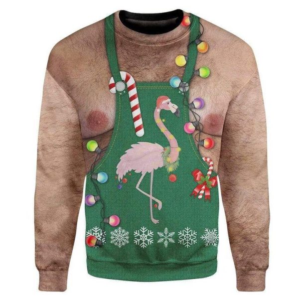 Flamingo Ugly Christmas Sweater Adult – Ugly Sweater Flamingo