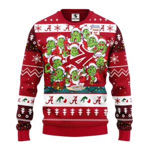 Alabama Crimson Tide 12 Grinch Xmas Day Ugly NCAA Christmas Sweater
