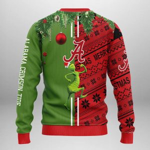 Alabama Crimson Tide Grinch NCAA Ugly Christmas Sweater
