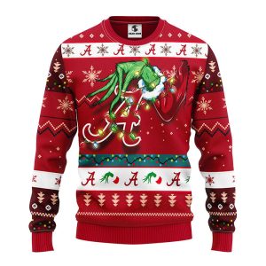 Alabama Crimson Tide Grinch Ugly Christmas Sweater