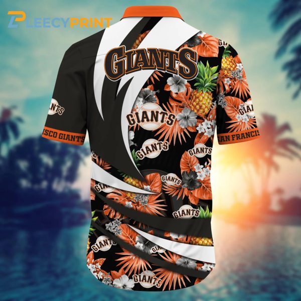 SF Giants Tropical Summer Leaves MLB Hawaiian Shirt