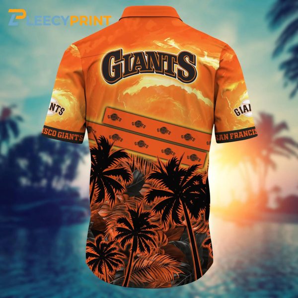 San Francisco Giants MLB Palm Tree Shoreline Aloha Shirt