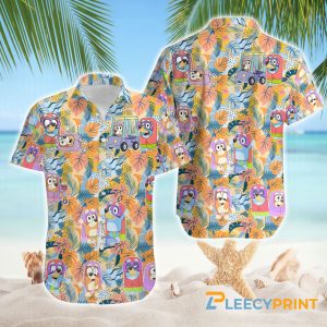 Bluey And Bingo Janet And Rita Tropical Family Hawaiian Shirt