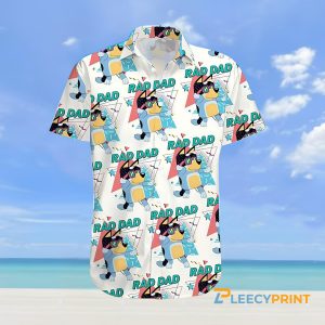 Bluey Rad Dad Cartoon Summer Hawaiian Shirt