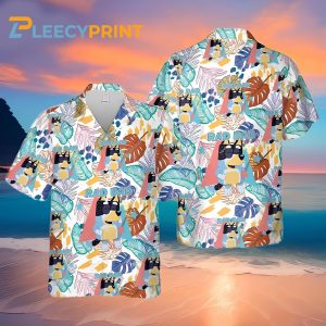 Bluey Rad Dad Tropical  Hawaiian Shirt Gift For Father’s Day