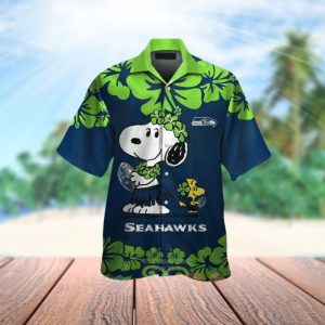Cute Green Snoopy NFL Seattle Seahawks Hawaiian Shirt