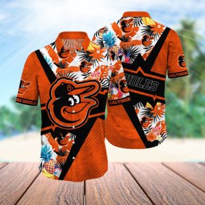 MLB Baltimore Orioles Hawaiian Shirt Tropical Fruits