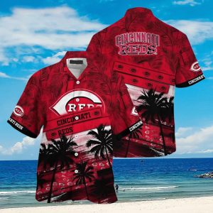 MLB Cincinnati Reds Hawaiian Shirt Palm Tree Pattern For Fans