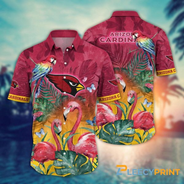 NFL Arizona Cardinals Hawaii Shirt Flamingo And Flower Aloha Shirt