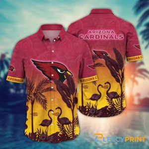 NFL Arizona Cardinals Hawaii Shirt Flamingo And Flower Funny Aloha Shirt