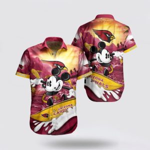 NFL Arizona Cardinals Hawaiian Shirt 3D Mickey Mouse Summer