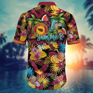 NFL Arizona Cardinals Hawaiian Shirt Colorful Tropical Fruit Gift For Cool Dad 3