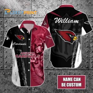 Personalized NFL Arizona Cardinals Hawaiian Shirt Special Half Tone Mascot Aloha Shirt