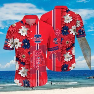 Philadelphia Phillies MLB Flower 3D Full Printing Hawaiian Shirt