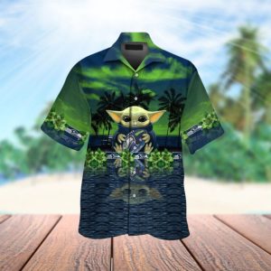 Star Wars Baby Yoda Seattle Seahawks Tropical Aloha Hawaiian Shirts